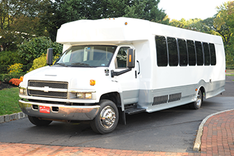 White Chevrolet Mini Shuttle Bus 24-29 White Chevrolet Mini Shuttle Bus 24-29